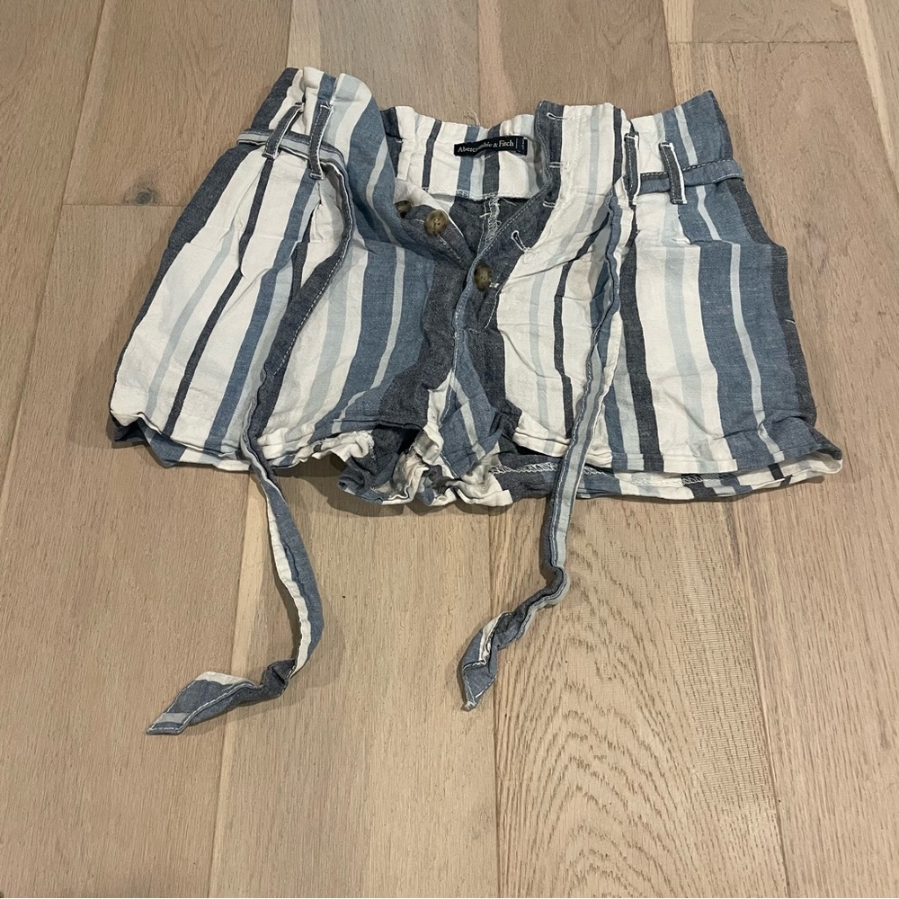 Abercrombie paper bag striped shorts